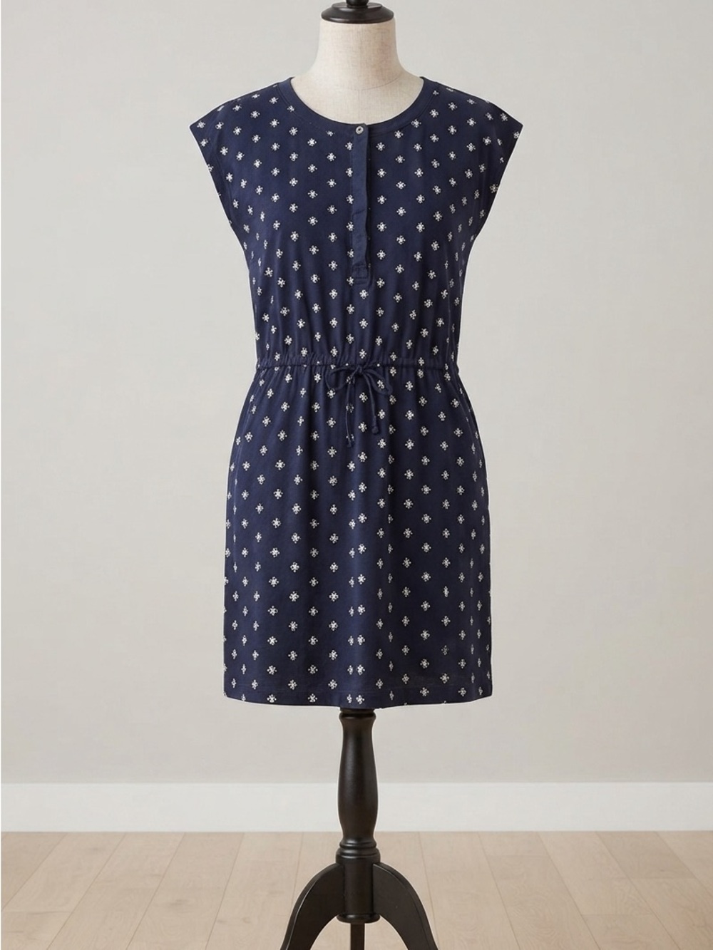 Tommy Hilfiger Navy Blue Geometric Print Dress